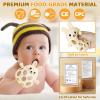 imageOrzbow Baby Teething Toys 36 Months 2 in 1 Rattle ampamp Teethers for Teething Relief Easy Grasp Teething Mittens for Babies 012 MonthsFood Grade Silicone Newborn Infant Toddler Gift CreamCream