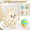 imageOrzbow Baby Teething Toys 36 Months 2 in 1 Rattle ampamp Teethers for Teething Relief Easy Grasp Teething Mittens for Babies 012 MonthsFood Grade Silicone Newborn Infant Toddler Gift CreamCream