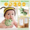 imageOrzbow Baby Teething Toys 36 Months 2 in 1 Rattle ampamp Teethers for Teething Relief Easy Grasp Teething Mittens for Babies 012 MonthsFood Grade Silicone Newborn Infant Toddler Gift CreamGreen