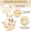 imageOrzbow Baby Teething Toys 36 Months 2 in 1 Rattle ampamp Teethers for Teething Relief Easy Grasp Teething Mittens for Babies 012 MonthsFood Grade Silicone Newborn Infant Toddler Gift CreamCream