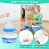 imageOrzbow Portable Travel Potty Seat for Toddlers with Splash Guard Foldable Potty Training Toilet for Boys ampamp Girls On The Go Kids Car Potty Includes Free Travel Bag and Disposable Potty Liners KhakiPotty Refill Bags  100PCS