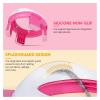 imageOrzbow Portable Travel Potty Seat for Toddlers with Splash Guard Foldable Potty Training Toilet for Boys ampamp Girls On The Go Kids Car Potty Includes Free Travel Bag and Disposable Potty Liners KhakiPink
