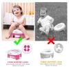 imageOrzbow Portable Travel Potty Seat for Toddlers with Splash Guard Foldable Potty Training Toilet for Boys ampamp Girls On The Go Kids Car Potty Includes Free Travel Bag and Disposable Potty Liners KhakiPink