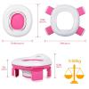 imageOrzbow Portable Travel Potty Seat for Toddlers with Splash Guard Foldable Potty Training Toilet for Boys ampamp Girls On The Go Kids Car Potty Includes Free Travel Bag and Disposable Potty Liners KhakiPink