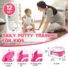 imageOrzbow Portable Travel Potty Seat for Toddlers with Splash Guard Foldable Potty Training Toilet for Boys ampamp Girls On The Go Kids Car Potty Includes Free Travel Bag and Disposable Potty Liners KhakiPink