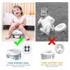 imageOrzbow Portable Travel Potty Seat for Toddlers with Splash Guard Foldable Potty Training Toilet for Boys ampamp Girls On The Go Kids Car Potty Includes Free Travel Bag and Disposable Potty Liners KhakiGray