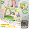 imageOrzbow 2IN1 Potty Training Toilet Seat with Step Stool for Toddler Stability Training Potty Seat for Kids Boys Girls with Splash Guard and AntiSlip Pad Adjustable Ladder ampamp Potty Seat Height GreyGreen  White