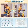 imageOrzbow 2IN1 Potty Training Toilet Seat with Step Stool for Toddler Stability Training Potty Seat for Kids Boys Girls with Splash Guard and AntiSlip Pad Adjustable Ladder ampamp Potty Seat Height GreyBlue  Yellow