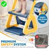 imageOrzbow 2IN1 Potty Training Toilet Seat with Step Stool for Toddler Stability Training Potty Seat for Kids Boys Girls with Splash Guard and AntiSlip Pad Adjustable Ladder ampamp Potty Seat Height GreyBlue  Yellow
