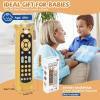 imageOrzbow Baby Remote Control Toy for 6 Months with Music TV Remote Toy with Realistic Light and Sound  English French and Spanish for Infant Play  BPA Free WhiteBlack With Teether Cover