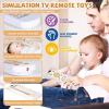 imageOrzbow Baby Remote Control Toy for 6 Months with Music TV Remote Toy with Realistic Light and Sound  English French and Spanish for Infant Play  BPA Free WhiteWhite With Teether Cover