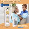 imageOrzbow Baby Remote Control Toy for 6 Months with Music TV Remote Toy with Realistic Light and Sound  English French and Spanish for Infant Play  BPA Free WhiteWhite With Teether Cover