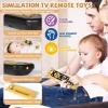 imageOrzbow Baby Remote Control Toy for 6 Months with Music TV Remote Toy with Realistic Light and Sound  English French and Spanish for Infant Play  BPA Free WhiteBlack With Teether Cover