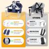 imageOrzbow Hook On High Chair Portable Table Highchair Seat for Babies ampamp Toddlers 636 Months Collapsible Clip On Counter High Chair with Carry Bag for Travel Home and Restaurant Easy Clean GrayDark Blue