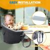 imageOrzbow Hook On High Chair Portable Table Highchair Seat for Babies ampamp Toddlers 636 Months Collapsible Clip On Counter High Chair with Carry Bag for Travel Home and Restaurant Easy Clean GrayLight Grey