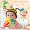 imageOrzbow Sensory Teething Toys for Babies Montessori Toys 318 Months Infant Teethers Relief Silicone Baby Rattle BPA Free BlueBeige