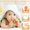 imageOrzbow Sensory Teething Toys for Babies Montessori Toys 318 Months Infant Teethers Relief Silicone Baby Rattle BPA Free BlueBrown