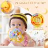 imageOrzbow Sensory Teething Toys for Babies Montessori Toys 318 Months Infant Teethers Relief Silicone Baby Rattle BPA Free BlueYellow