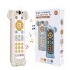 imageOrzbow Baby Remote Control Toy for 6 Months with Music TV Remote Toy with Realistic Light and Sound  English French and Spanish for Infant Play  BPA Free WhiteWhite With Teether Cover