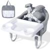 imageOrzbow Hook On High Chair Portable Table Highchair Seat for Babies ampamp Toddlers 636 Months Collapsible Clip On Counter High Chair with Carry Bag for Travel Home and Restaurant Easy Clean GrayGrey Chair with Removable Tray