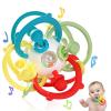 imageOrzbow Sensory Teething Toys for Babies Montessori Toys 318 Months Infant Teethers Relief Silicone Baby Rattle BPA Free BlueBeige