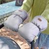 imageOrzbow Faux Sheepskin Stroller Gloves Universal Winter AntiFreeze Mittens for Stroller Handlebars Waterproof Warm Extra Thick HandMuff for Cold Weather Winter Stroller Accessories Light GreyLight Grey  Faux Sheepskin Liner