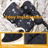 imageOrzbow Faux Sheepskin Stroller Gloves Universal Winter AntiFreeze Mittens for Stroller Handlebars Waterproof Warm Extra Thick HandMuff for Cold Weather Winter Stroller Accessories Light GreyBlack  Faux Sheepskin Liner