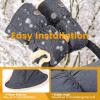 imageOrzbow Faux Sheepskin Stroller Gloves Universal Winter AntiFreeze Mittens for Stroller Handlebars Waterproof Warm Extra Thick HandMuff for Cold Weather Winter Stroller Accessories Light GreyDark Grey  Faux Sheepskin Liner