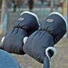 imageOrzbow Faux Sheepskin Stroller Gloves Universal Winter AntiFreeze Mittens for Stroller Handlebars Waterproof Warm Extra Thick HandMuff for Cold Weather Winter Stroller Accessories Light GreyBlack  Faux Sheepskin Liner