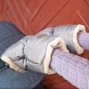 imageOrzbow Faux Sheepskin Stroller Gloves Universal Winter AntiFreeze Mittens for Stroller Handlebars Waterproof Warm Extra Thick HandMuff for Cold Weather Winter Stroller Accessories Light GreyLight Grey  Faux Sheepskin Liner
