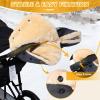 imageOrzbow Faux Sheepskin Stroller Gloves with Phone Pockets Winter Extra Thick Mittens for Baby Stroller Cozy ampamp Warm Antifreeze Hand Muff Easily Attaches to Stroller for Parents Caregivers Dark GrayFaux Sheepskin Lining  Dark Gray