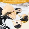 imageOrzbow Faux Sheepskin Stroller Gloves with Phone Pockets Winter Extra Thick Mittens for Baby Stroller Cozy ampamp Warm Antifreeze Hand Muff Easily Attaches to Stroller for Parents Caregivers Dark GrayFaux Sheepskin Lining  Black