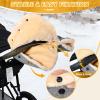 imageOrzbow Faux Sheepskin Stroller Gloves with Phone Pockets Winter Extra Thick Mittens for Baby Stroller Cozy ampamp Warm Antifreeze Hand Muff Easily Attaches to Stroller for Parents Caregivers Dark GrayFaux Sheepskin Lining  Gray
