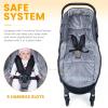 imageOrzbow Footmuff for Stroller Christmas GiftWeatherproof AntiKick Universal Toddler Sleeping BagRemovable Warm Coral Fleece Lined Stroller Bunting Bag Footmuff BlackBlackB