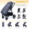 imageOrzbow Footmuff for Stroller Christmas GiftWeatherproof AntiKick Universal Toddler Sleeping BagRemovable Warm Coral Fleece Lined Stroller Bunting Bag Footmuff BlackBlackB