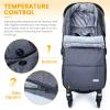 imageOrzbow Footmuff for Stroller Christmas GiftWeatherproof AntiKick Universal Toddler Sleeping BagRemovable Warm Coral Fleece Lined Stroller Bunting Bag Footmuff BlackBlackB