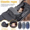 imageOrzbow Universal Footmuff for Baby Winter Warm Stroller Bunting Bag Waterproof Windproof Warm Coral Fleece Lined Toddler Stroller Sleeping Bag Light GreyBlack