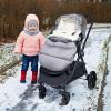 imageOrzbow Universal Footmuff for Baby Winter Warm Stroller Bunting Bag Waterproof Windproof Warm Coral Fleece Lined Toddler Stroller Sleeping Bag Light GreyLight Grey