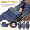 imageOrzbow Universal Footmuff for Baby Winter Warm Stroller Bunting Bag Waterproof Windproof Warm Coral Fleece Lined Toddler Stroller Sleeping Bag Light GreyBlue