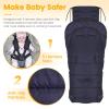 imageOrzbow Universal Stroller Bunting Bag with Extra Footmuff for Toddler Kids Warm Waterproof Stroller Blanket Winter Cover Baby Bunting Bag  Protect Babies from Cold Winds Dark GreyBlue