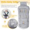 imageOrzbow Universal Stroller Bunting Bag with Extra Footmuff for Toddler Kids Warm Waterproof Stroller Blanket Winter Cover Baby Bunting Bag  Protect Babies from Cold Winds Dark GreyLight Grey