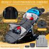 imageOrzbow Universal Stroller Bunting Bag with Extra Footmuff for Toddler Kids Warm Waterproof Stroller Blanket Winter Cover Baby Bunting Bag  Protect Babies from Cold Winds Dark GreyDark Grey
