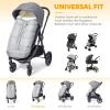 imageOrzbow Universal Stroller Bunting Bag with Extra Footmuff for Toddler Kids Warm Waterproof Stroller Blanket Winter Cover Baby Bunting Bag  Protect Babies from Cold Winds Dark GreyLight Grey