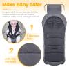 imageOrzbow Universal Stroller Bunting Bag with Extra Footmuff for Toddler Kids Warm Waterproof Stroller Blanket Winter Cover Baby Bunting Bag  Protect Babies from Cold Winds Dark GreyGrey