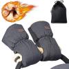 imageOrzbow Faux Sheepskin Stroller Gloves Universal Winter AntiFreeze Mittens for Stroller Handlebars Waterproof Warm Extra Thick HandMuff for Cold Weather Winter Stroller Accessories Light GreyDark Grey  Faux Sheepskin Liner