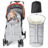 imageOrzbow Universal Stroller Bunting Bag with Extra Footmuff for Toddler Kids Warm Waterproof Stroller Blanket Winter Cover Baby Bunting Bag  Protect Babies from Cold Winds Dark GreyLight Grey