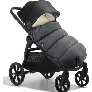 imageOrzbow Universal Footmuff for Baby Winter Warm Stroller Bunting Bag Waterproof Windproof Warm Coral Fleece Lined Toddler Stroller Sleeping Bag Light GreyDark Grey