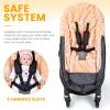imageOrzbow Stroller Footmuff Universal  Faux Wool Baby Bunting Bag  Warm Weatherproof Adjustable Buckles  Winter Stroller Zipper Blanket Cover  Baby Sleeping Bag for Cold Weather Accessories BlackDark grey
