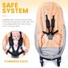 imageOrzbow Stroller Footmuff Universal  Faux Wool Baby Bunting Bag  Warm Weatherproof Adjustable Buckles  Winter Stroller Zipper Blanket Cover  Baby Sleeping Bag for Cold Weather Accessories BlackLight gray