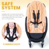 imageOrzbow Stroller Footmuff Universal  Faux Wool Baby Bunting Bag  Warm Weatherproof Adjustable Buckles  Winter Stroller Zipper Blanket Cover  Baby Sleeping Bag for Cold Weather Accessories BlackBlack